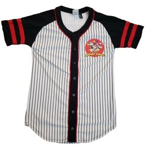 RARE VTG Looney Tunes Logo Baseball Jersey
